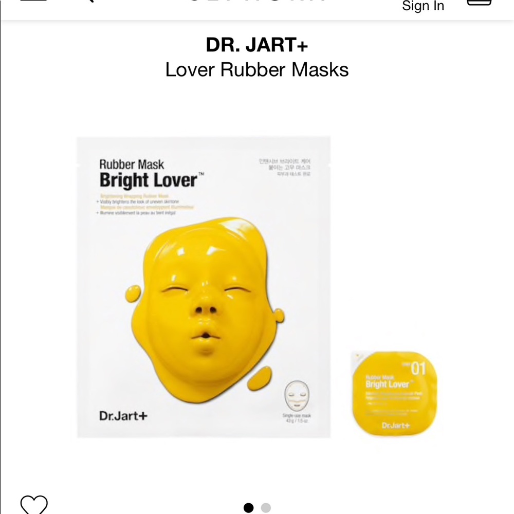 NWT - Dr. JART+ Face Mask